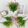 Simulated Milan Grass 7 Fork Eucalyptus Leaf Artificial Fake Flower Money Grass Rose Wedding Home Outdoor Decoration
