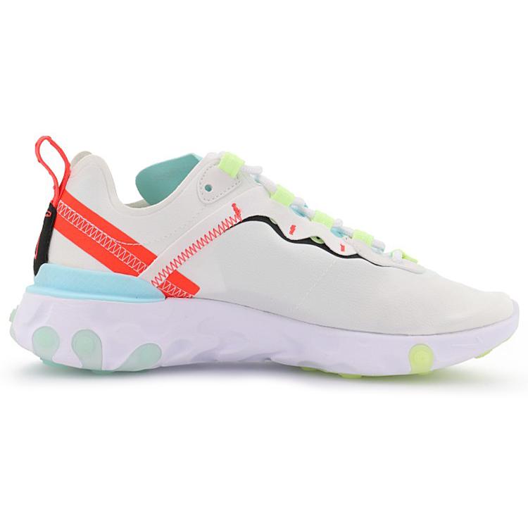 Nike Womens React Element 55 'White Black Blue' (women's sizes) White / Black / White / Barely Volt Running Shoes DB5926 101