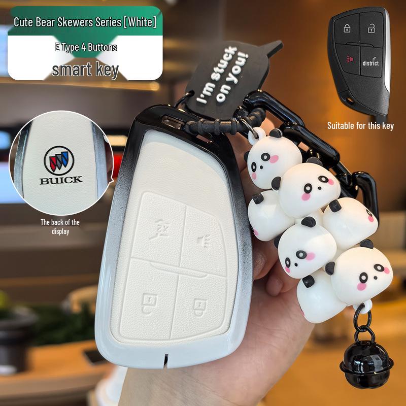 Light Blue Key Cover for Buick Models: Excelle, Encore, GL8, Verano, GL6, Regal, LaCrosse - Designed for Women