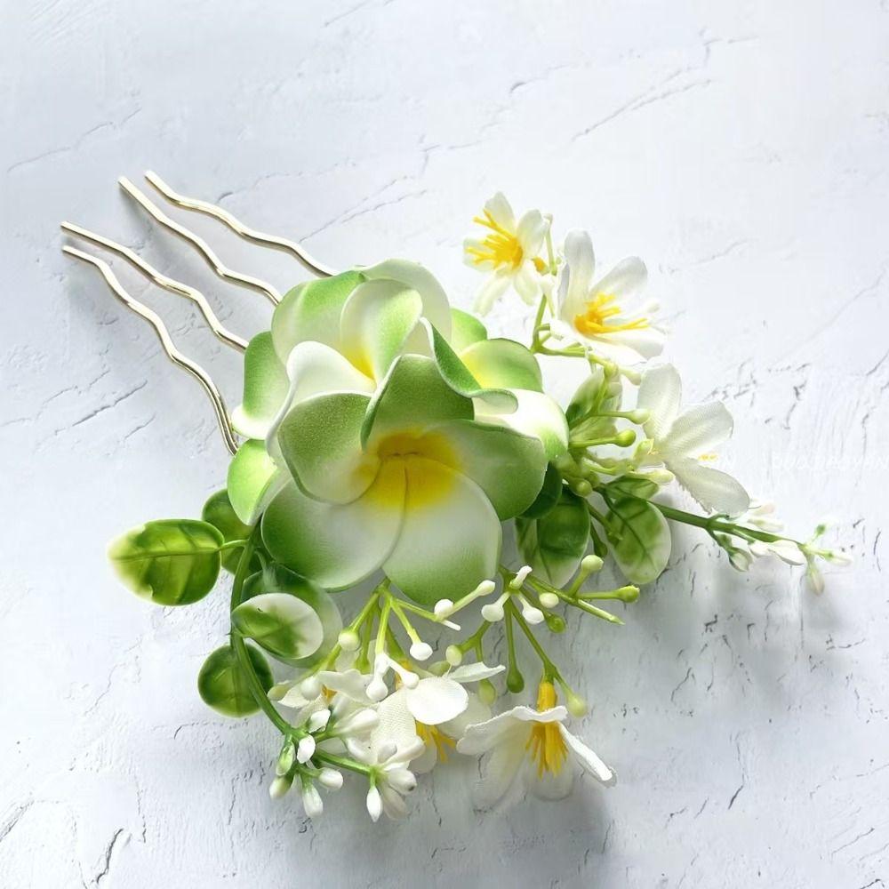 Side Clip Flowers Hair Claw Bohemian Artificial Floral Hair Clip Fashion Hair Comb Beach