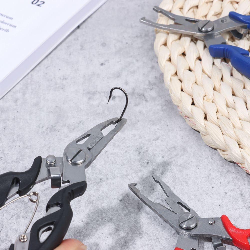 Multi-function Plastic Handle Hook Removers Fishing Pliers Stainless Steel Scissor Bait Line Cutter