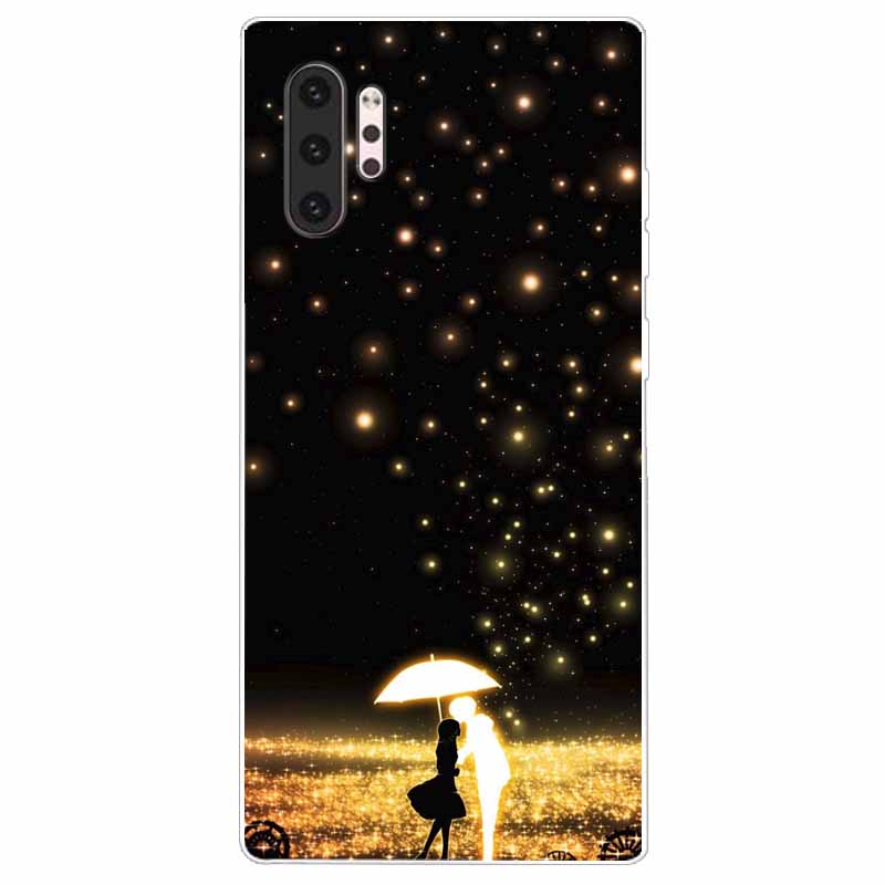 Phone Case For Samsung Note 10 Pro Plus Cover Note10 Silicone Soft Painted Wolf Coque for Samsung Galaxy Note 10 Lite TPU Bumper