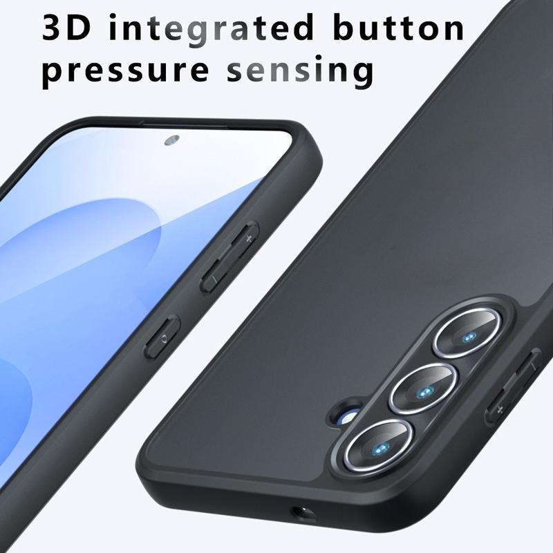 Чехол для Samsung Galaxy S25 FE Ударопрочный Матовый на ощупь Матовый PC+TPU Защита от отпечатков пальцев Прозрачная крышка для Galaxy S25 fe