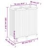 Plant Box with Liner 84 x 42 x 100 cm Solid Acacia Wood