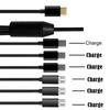 Кабель для зарядки Type-C на 3 Micro USB+3 Type C 1 к 6 Зарядный шнур Универсальный кабель USB C Только для зарядки