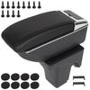 Подлокотник Ford Focus MK3 10-14 с отсеком для хранения ЧЕРНАЯ ЭКО-КОЖА + монтажный комплект