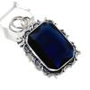 London Blue Topaz Gemstone Handmade 925 Sterling Silver Gift Pendant 1.89" N5I95