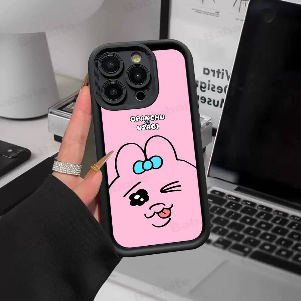 Cartoon O-Opanchu Usagi Phone Case For IPhone 17 16 15 14 13 12 11 Pro Max Plus Silicone Shockproof Case