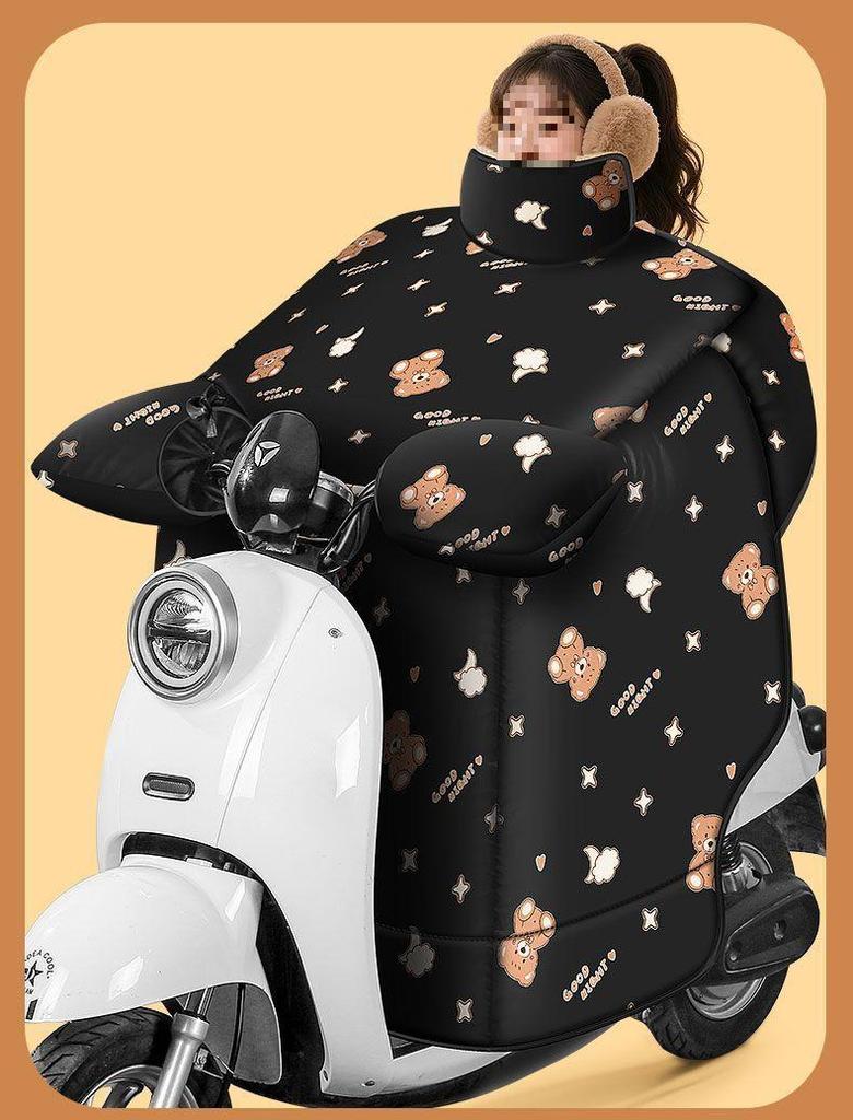 Зимний ветрозащитный чехол на лобовое стекло электромобиля с флисовой подкладкой и увеличенными наколенниками