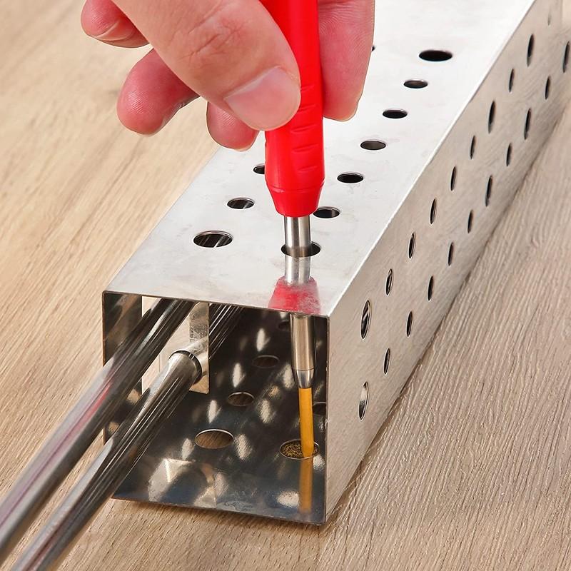 Marking Tool Solid Carpenter Pencil Set With Refill Leads Built-In Sharpener Long-Nosed Deep Hole Mechanical Pencil Marker Carpenter Scriber