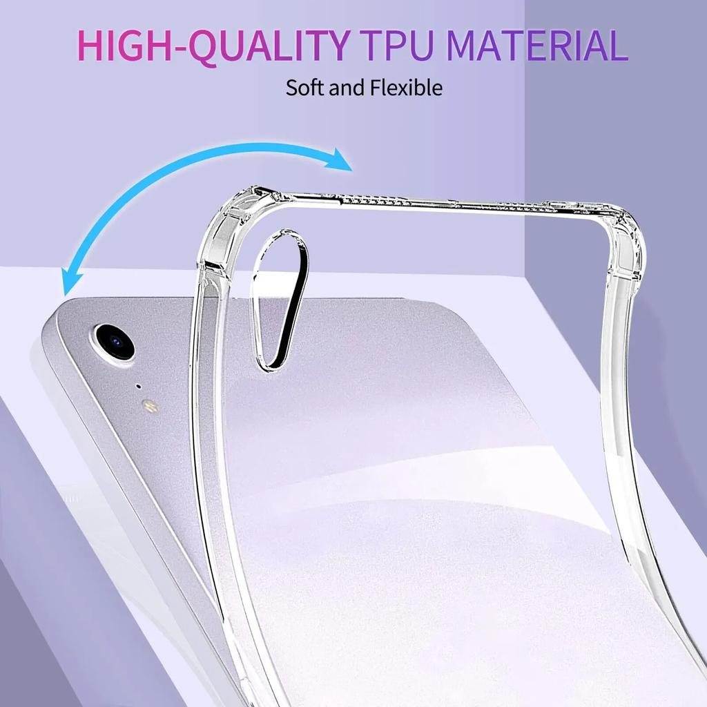 Прозрачный силиконовый чехол для iPad Mini 6, 8,3 дюйма, противоударный ультра прозрачный чехол для Apple 2021, чехол, защитная пленка для экрана