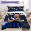 Custom Name Inter Milan Bedding,Quilt Set Quilt Cover Pillowcase Home Birthday Gift(1 * duvet cover + 2 * pillowcase, without core)_xia