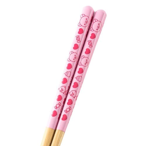 Asahi Koyo Rilakkuma Chopsticks, 18cm, Pink, Dishwasher Safe, AHC16-3, 1 Pair