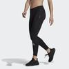 adidas Эластичные тайтсы для бега для фитнеса с высокой талией, женские плавки, черные GH6850