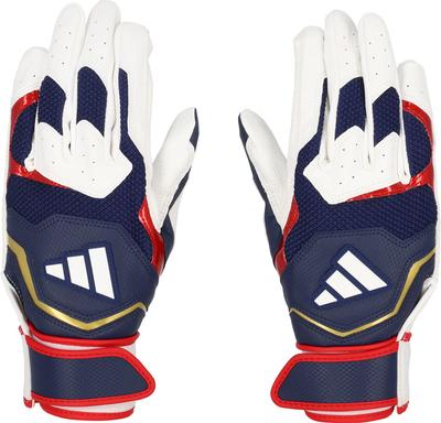 Adidas Бейсбольные перчатки для отбивания, размер LBG404, 51, Базовые, Белый/Темно-синий (1129), О,