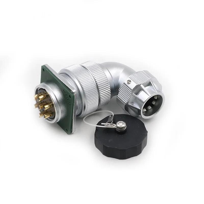 WEIPU WF28 TU+Z M28 90 Degree Male Plug Female Socket Bulkhead Connector Waterproof Adapter 2 3 4 7 8 9 10 12 16 17 20 24 26 Pin