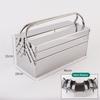 3 Layer 5 Tray Metal Tool Storage Box Stainless Steel Folding Tool Organizer  Auto Maintenance