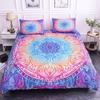 Комплект постельного белья Mandala размера King Flower Blue Purple Pink Комплект постельного белья Bohemian Mandala Style Soft Polyester Steady Cover