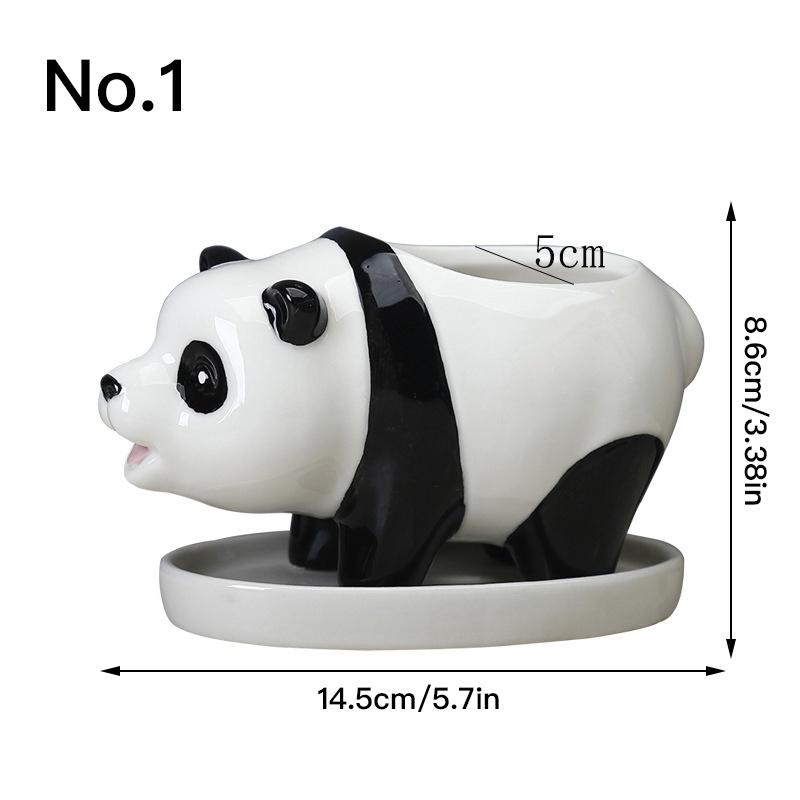 Керамический цветочный горшок с пандой, сочный горшок, кашпо для животных, домашний декор, настольные украшения, бонсай, горшок для растений, украшение сада