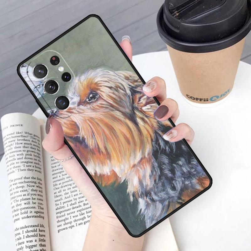 Yorkie Yorkshire Terrier Dog Puppy phone case Cover For Samsung Galaxy S24 S25 Ultra S21 S22 S10E Note 10 Plus Note 20 FE S23