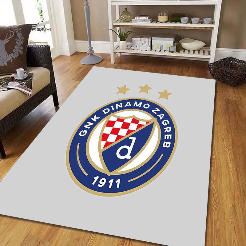 Квадратный ковер с фланелевым узором GNK Dinamo Zagreb, Ковер для гостиной, спальни, дивана, игровой комнаты, Нескользящий коврик для пола
