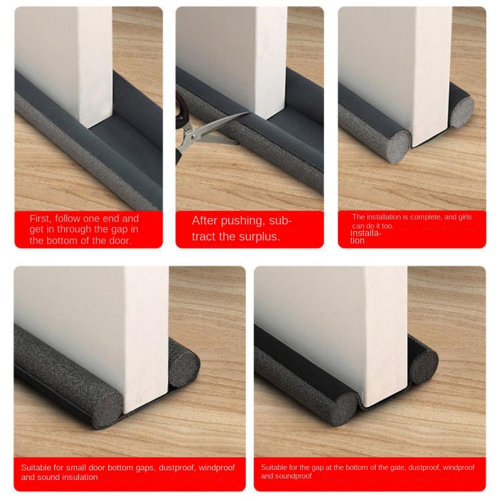 90CM 1PCS Waterproof Seal Strip Draught Excluder Stopper Door Bottom Guard Double Soundproof Flexible Wind Noise Reduction