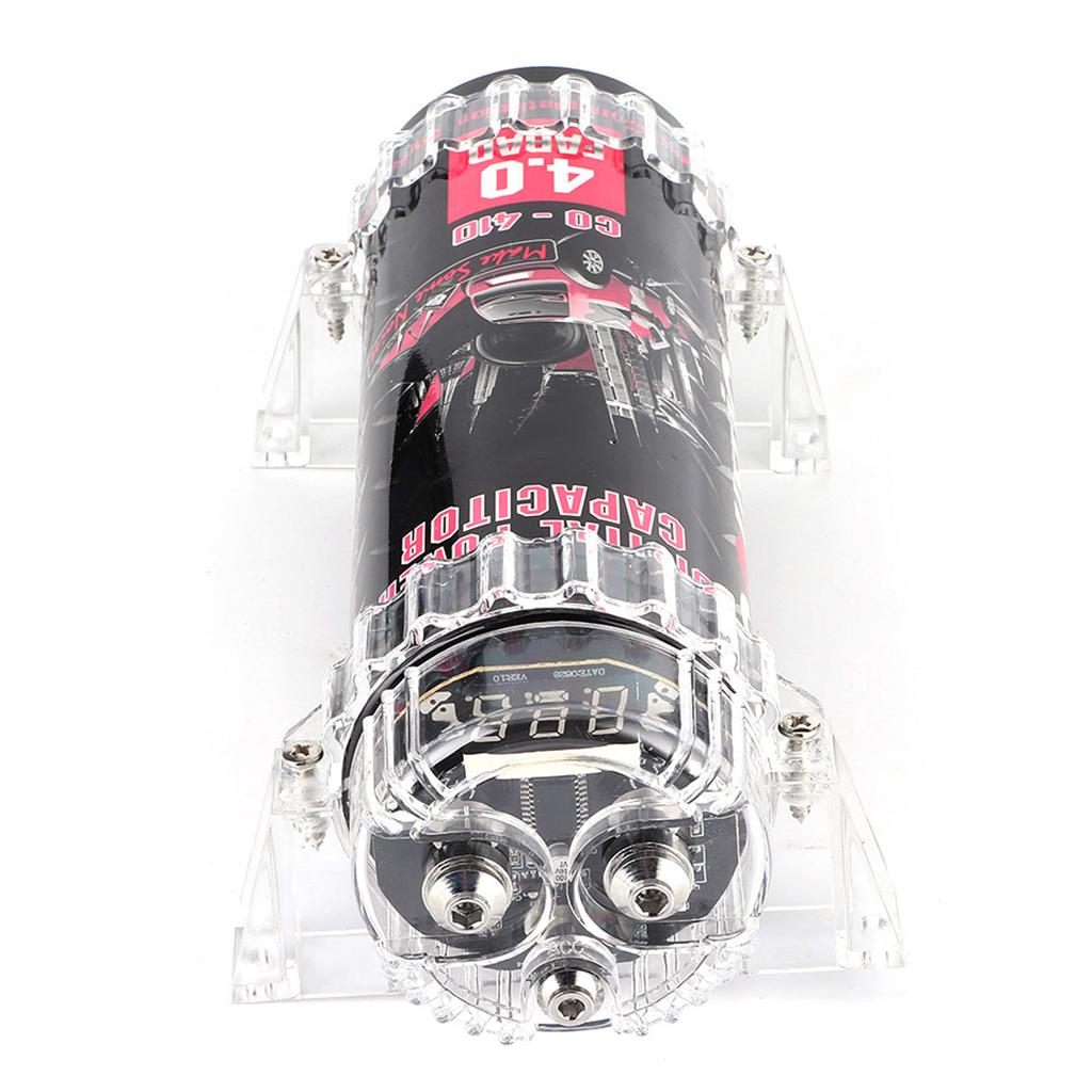 4 Farad Power Capacitor LED Voltage Display Power Cap Car Audio Amplifier