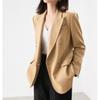 Women's Double-Breasted Slim-Fit Blazer - Formal High-End Jacket for Spring and Autumn