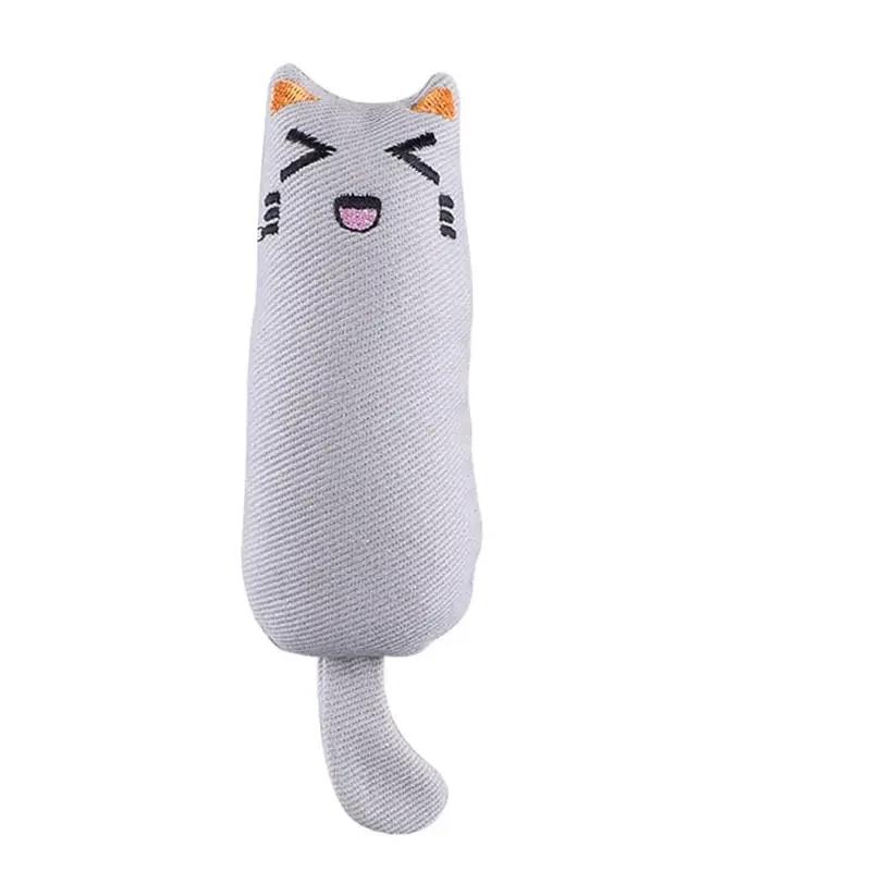 Игрушки с кошачьей мятой, симпатичная плюшевая подушка для большого пальца, скрежещущая зубами, устойчивая к укусам, дразнящая, расслабляющая, жевательная игрушка для кошек, аксессуары для домашних животных
