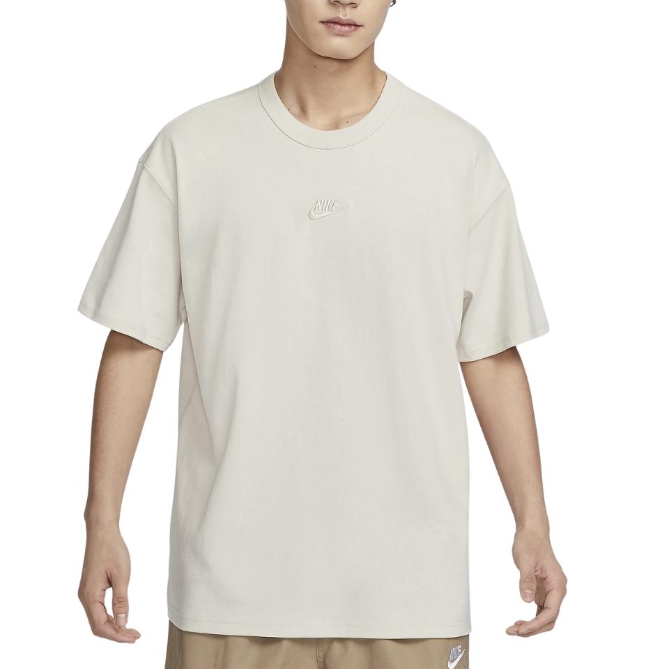 Nike Спортивная одежда Premium Essentials Свободная удобная футболка с круглым вырезом и короткими рукавами и заниженными плечами Мужские топы белого цвета DO7393-104