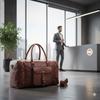 Мужская кожаная сумка Duffel Travel Gym Weekend Overnight Vintage Bag 18X9X9 дюймов