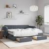 VidaXL Daybed with Trundle Bed and Drawers, Sofa Bed with Storage, Guest Bed, Bedroom Living Room Furniture, Modern, 3197129