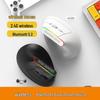RGB Беспроводная Вертикальная Игровая и Офисная Мышь, Двойной Режим Bluetooth, Перезаряжаемая