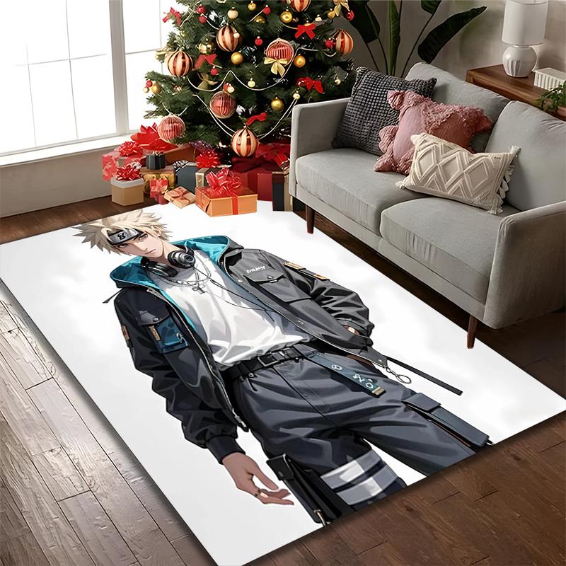 [1pc naruto Office Chair Carpet] Digital Printed Area Rug for Home & Game Room Use, Soft Indoor Sofa Chair Mat