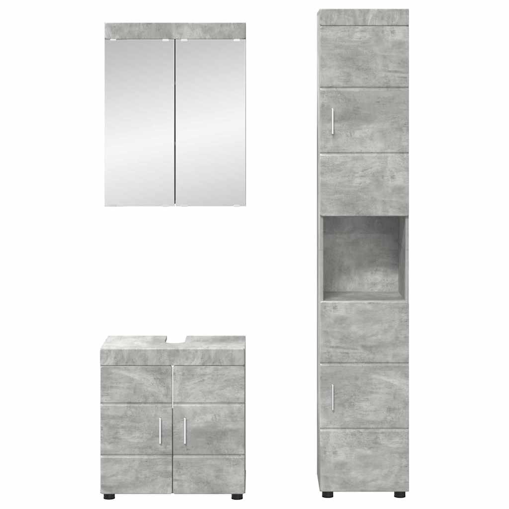 Комплект мебели для ванной комнаты TULUM 3 предмета Бетонно-серый 60 x 34 x 63 см