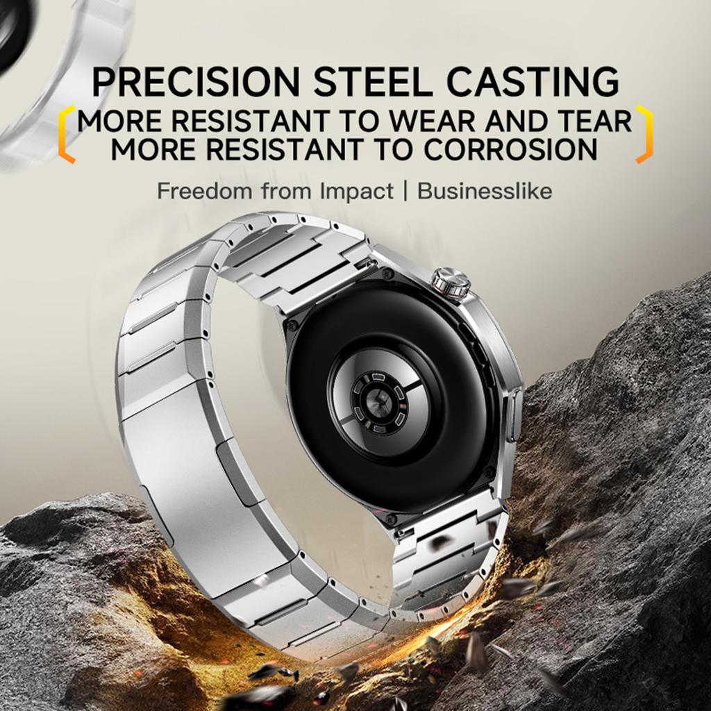 Роскошный ремешок из нержавеющей стали для Huawei Watch GT5 Pro Металлический ремешок без зазоров для Huawei Watch GT4 Pro Специализированный мужской стиль