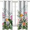 2 шт. 3D цифровая печать ретро синие садовые цветы цифровая печать занавески для гостиной шторы с люверсами верхние шторы для гостиной