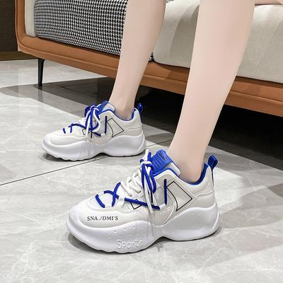 Спортивная обувь женская весна-лето 2024 года новый тренд толстая подошва противоскользящие износостойкие дышащие удобные кроссовки