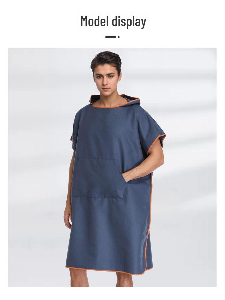 Взрослое пляжное полотенце/накидка из микрофибры с капюшоном для быстрого высыхания