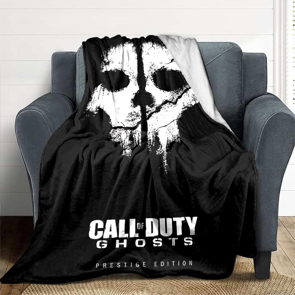 1 шт. Плед Call of Duty, мягкий, удобный, с цифровой печатью, всесезонный, многоцелевой, вязаный, для кровати, офиса, дивана, домашний декор