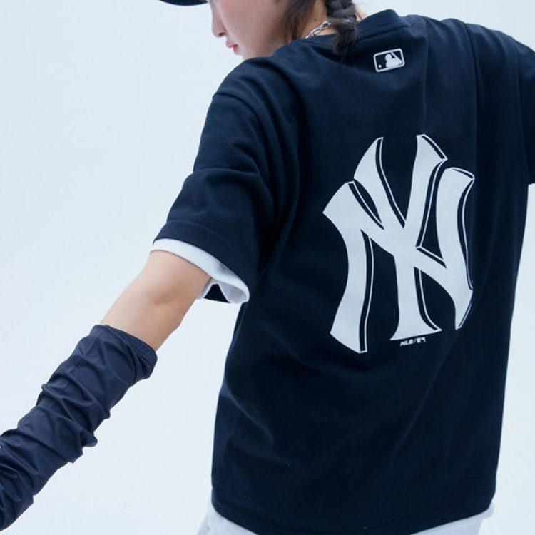 MLB Футболка с втачным рукавом Унисекс Черный 31TS03131-50L