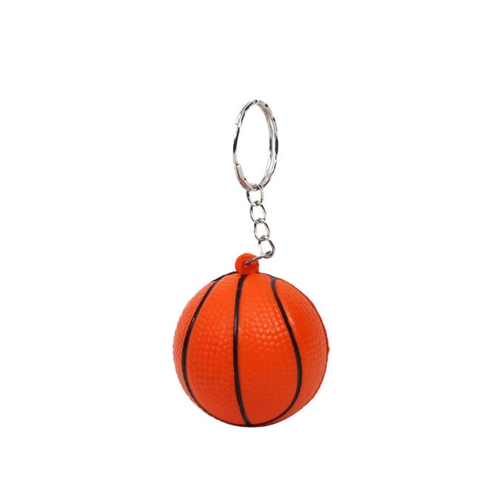 Creative Cartoon Sports PU Ball Keychain Simulated Mini Ball Keyring Pendant Boyfriend Gift Souvenir Novelty Toy Ornament Rugby Baseball Basketball