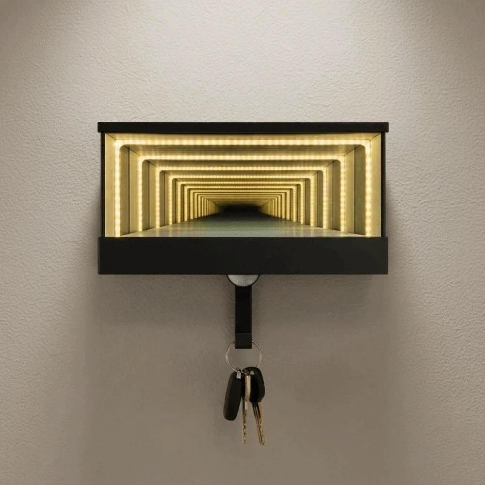 Креативный держатель для ключей от гаража, забавный, со светодиодной подсветкой, настенный, стойка для хранения ключей, экономия места, многофункциональный, вешалка для ключей от машины, прихожая