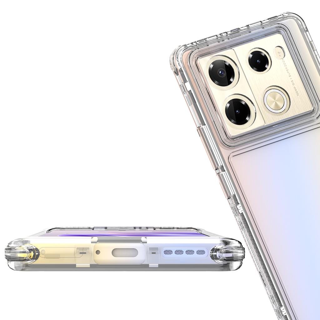 Гибридный противоударный чехол 3 в 1 для Infinix Note 40Pro Plus GT 20 Pro Жесткая пластиковая рамка Прозрачная задняя крышка из ТПУ Fundas