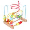 Wooden Bead Maze Game Bright Color Cartoon Early Educational Learning Beads Toy