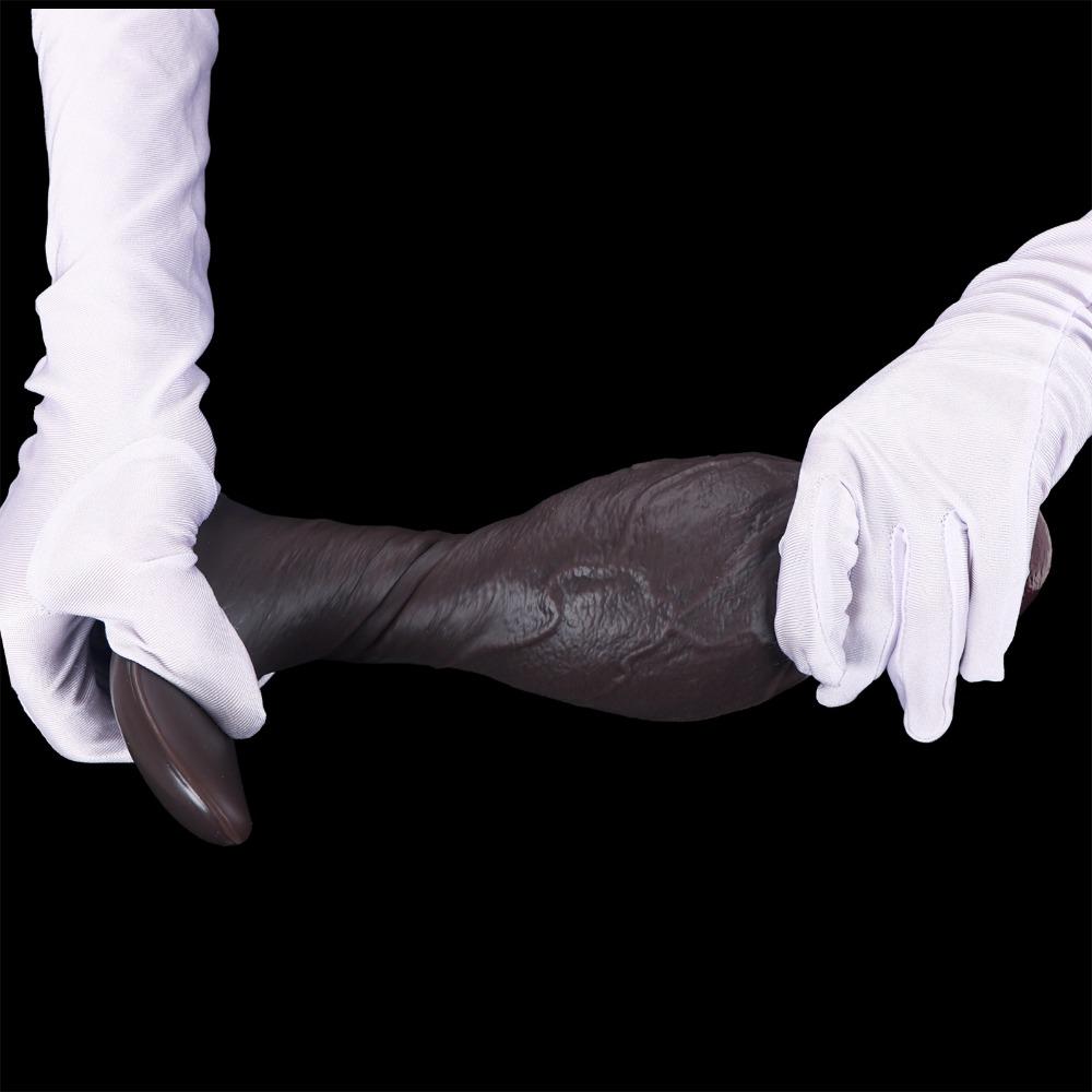 Реалистичный дилдо с гигантской грибовидной головкой - Силиконовый мягкий анальный/вагинальный дилататор, носимая SM секс-игрушка для женщин