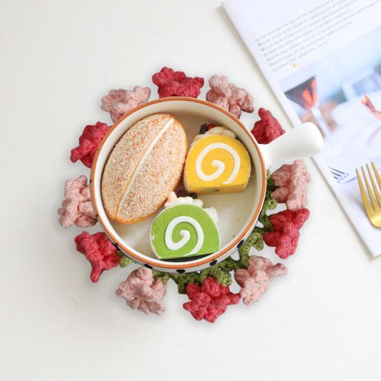 Подставки под стаканы ручной работы «Ландыш», термостойкие подставки под чашки для кофе и чая, 4,7 дюйма, декоративный коврик для напитков ручной работы, домашний декор