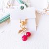Cherry Bag Pendant Bag Charm Resin Cherry Keyring Fashion Alloy Jewelry Key Accessory Present for Fashion Women Girls