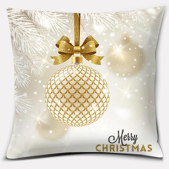 Золотое Рождественское украшение серии Подушка Подарок Украшение для дома и офиса Подушка Спальня Диван Автомобиль Чехлы