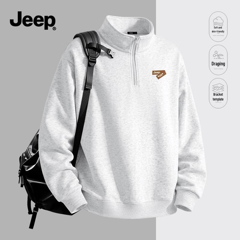 Jeep Мужской пуловер с воротником-стойкой